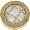 Image de Applique murale extérieure en laiton verre IP64 cour porte d'entrée jardin Ø14 cm G9 lampe de navire nostalgique luminaire de cave maritime extérieur AGIA