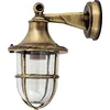 Image de Lampe Murale Laiton Antique, Porte d'Entrée Balcon, Extérieure Maritim IP64, E27, L:14 cm, Bateau, Terrasse, Cour