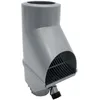 Image de Jardinion Récupérateur d'eau de pluie argent 30,5 x 12 x 17,5cm, DN75-DN100