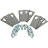 Image de vhbw 9x lame de rechange compatible avec Worx Landroid S500i, WA0176, L1500i, M1000i, M500, M800 - lames de rechange, or, acier (revêtement titane)