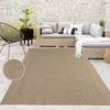 Image de Paco Home Tapis d'extérieur Look Jute - Naturel & Noir, Robuste & Élégant, Idéal pour Terrasse & Salon, Beige 1, 120x170 cm