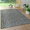 Image de Paco Home Tapis Intérieur & Extérieur Terrasse Et Balcon Résistant Aux Intempéries Moderne Motif Géométrique, Dimension:60x100 cm, Couleur:Gris 3
