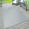 Image de Paco Home Tapis Intérieur & Extérieur Terrasse Et Balcon Monochrome Structuré, Dimension:120x160 cm, Couleur:Gris