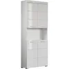Image de Meuble de salle de bain Colonne double - 4 portes + 1 niche - L73 x P31 x H190 cm - Blanc - AMANDA
