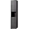 Image de Colonne de salle de bain - 2 portes & 1 niche - Gris - L37 x P31 x H190 cm - AMANDA
