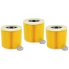 Image de vhbw 3x filtre plissé compatible avec Kärcher NT 27/1 ME Professional, NT 48/1 TE Professional aspirateur - jaune/marron