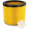 Image de vhbw filtre plissé compatible avec Bosch GAS 12-30 F Professional, PAS 1000, PAS 11-25, PAS 11-25 F, PAS 12-50 F aspirateur - noir/argenté/jaune