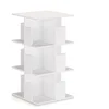 Image de Vicco Bibliothèque Alfa, Blanc, 59.7x111.4cm, Pivotant à 360° avec 12 étagères Ouvertes