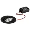 Image de Spot LED encastrable rond avec convertisseur IP20 Noir 230 V 7 W 3000 K 770 lm 38°