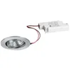 Image de Spot LED d'extérieur encastrable avec convertisseur, IP65, rond, 230 V, 6 W, 3000 K, 650 lm, 38°, orientable à 30°, intensité variable, aluminium mat