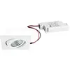 Image de Spot LED d'extérieur encastrable avec convertisseur, IP65, carré, 230 V, 6 W, 3000 K, 650 lm, orientable à 30°, intensité variable Blanc