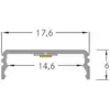 Image de Profil de montage LED BRUMBERG One, aluminium, plat, 3 mètres