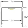 Image de Profil de montage LED BRUMBERG One, aluminium, haut, 3 mètres