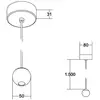 Image de BRUMBERG Suspension LED Ball, aluminium, noir/chrome