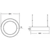 Image de BRUMBERG Biro Circle Ring10 up/down Ø 60 cm DALI noir 840