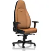 Image de noblechairs Icon Chaise de Gaming - Chaise de Bureau - Cuir Véritable - Cognac/Noir