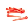 Image de vhbw 10x Lames compatible avec Gardena AccuCut 450Li 8841, 450Li 8841-20 taille gazon - Lames de rechange, rouge, plastique