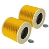 Image de vhbw 2x filtre plissé compatible avec Kärcher A 2014 CarVac, A 2054 ME, A 2064 PT, A 2074 PT, A 2105, A 2120 ME, A 2224, A 2231 PT, A 2254 ME A 2500 aspirateur - jaune