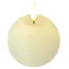 Image de STERNTALER Bougie en cire LED, blanche, hauteur 9 cm, boule, pile