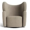 Image de NORR 11 - Fauteuil - Big Chair Barnum Bouclè 03 - Bois, mousse, tissu, métal - Couleur: beige - 96 x 81 x 98 cm