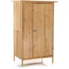 Image de Wiltec Abri de Jardin   920 x 570 x 1540 mm   en Bois Verni   avec Toit revêtu par PVC et 1 Porte   Cabane Remise pour Rangement Outils pour Jardin, Terrasse & Balcon