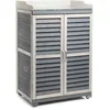 Image de Wiltec Meuble de Jardin 670 x 465 x 997 mm   Abri avec Espace de Rangement inférieur   Armoire Table pour Plantes, Cabane Cabanon   Couleur Grise