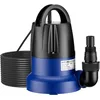 Image de Wiltec Pompe à eau immergée à aspiration plate 400 W   Jusqu’à 1 mm   7000 l/h   Refoulement max. 7 m, profondeur max. 7 m   Capteur de niveau d’eau   Pompe submersible Eau propre