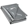 Image de Wiltec Bâche de Camion 5 x 8m Grise 650 g/m² Polyester Revêtement PVC  illets INOX 100cm Haute Protection Vol UV Intempéries Moisi Étanche Solide Haute Résistante Couverture Sécurité routière