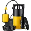 Image de Wiltec Pompe à eau immergée 3 en 1 à aspiration plate 550 W   Jusqu’à 1 mm   12500 l/h   Refoulement max. 7 m, profondeur max. 7 m   Interrupteur à flotteur, Thermorégulateur   Pompe submersible