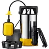 Image de Wiltec Pompe à eau immergée 3 en 1 à aspiration plate 400 W   8000 l/h   Jusqu’à 1 mm   Refoulement max. 5 m, profondeur max. 7 m   Interrupteur à flotteur, Thermorégulateur   Pompe submersible