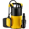Image de Wiltec Pompe à eau immergée à aspiration plate 400 W   Jusqu’à 1 mm   8000 l/h   Refoulement max. 5 m, profondeur max. 7 m   Interrupteur à flotteur, Thermorégulateur   Pompe submersible Eau propre