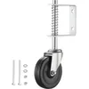 Image de Wiltec Roue en Métal Gris pour Portail à Ressort 100 mm en PVC Ressort de Roue en Caoutchouc Capacité 68 kg Clôture de cour Portes Haute Résistance Galet Portail coulissant