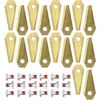 Image de Wiltec Lot de 18 lames de rechange pour robot tondeuse   en Acier inoxydable et Titane   49 x 19 mm   épaisseur 1 mm   Tonte de Gazon Pelouse, Jardinage