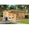 Image de Abri de Jardin Julia-40 ISO en Bois de la Marque Alpholz | abri de Jardin et de Loisirs | Chalet de Jardin | pentagonale, Construction en madriers, cabane de Jardin, Toit en croupe, épaisseur de la