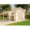 Image de Abri de Jardin Aktiva Toit en Pente en Bois de la Marque Carlsson | cabanon de Jardin Exterieur | cabane de Jardin exterieure | carré, Construction en madriers, cabane à Outils, Toit monopente, épa
