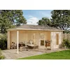 Image de Abri de Jardin pentagonal Liwa en Bois de la Marque Alpholz | abri de Jardin et de Loisirs | Chalet de Jardin | pentagonale, Construction en madriers, cabane de Jardin, Toit en croupe, épaisseur de