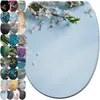 Image de Sanilo Abattant WC avec frein de chute et libération rapide, Siège de WC amovible par simple pression sur un bouton, Montage facile par le haut (Sakura)
