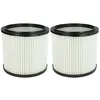 Image de vhbw 2x filtre plissé compatible avec Einhell YPL-1400, Inox NTS-1400, HPS-1300, AS-1400, AS-1250 aspirateur - blanc