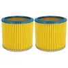 Image de vhbw 2x filtre plissé compatible avec Praktiker PJ1000, PJ1100, PJ4000, PJ4500, PJ500, PJ700 aspirateur - bleu/jaune