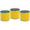 Image de vhbw 3x filtre plissé compatible avec Parkside PNTS 1250/9, 1300, 1250, 1250(A1/B1/B2), 1300(A1/B1/B2) aspirateur - bleu/jaune