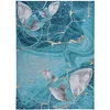 Image de Tapis Cosima 110 - tissé machine - 70% polyester | 30% coton | très plat Coloré: turquoise multicolore Dimension: 130 x 190 cm