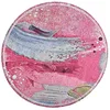 Image de Tapis Cosima 111 - tissé machine - 70% polyester | 30% coton | très plat Coloré: roses multicolore Dimension: 100 cm rond