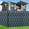 Image de Melko Lot de 10 bandes brise-vue en PVC rigide de qualité supérieure - Anthracite - Pour clôture à double fil