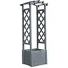 Image de Melko Arche de rosiers avec Treillis de Jardin Arche de Jardin Colonne de rosiers Treillis en Bois Gris