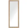 Image de Beliani Miroir Mural de Forme Rectangulaire 130 x 50 cmavec Cadre en Matière Synthétique Laiton au Style Glamour