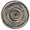 Image de Beliani Tapis Rond Beige et Noir en Jute ø 140 cm pour Chambre ou Salon au Style Scandinave