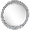 Image de Beliani Miroir Mural Rond avec Cadre Décoratif Argenté Effet Cristaux 70 cm de Diamètre Idéal pour Salon ou Chambre Glamour et Chic