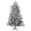 Image de Sapin de Noël Artificiel Effet Neige 210 cm Aspect Naturel et Réaliste Parfait pour Tout Intérieur de Fêtes Beliani