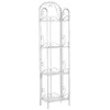 Image de Beliani Etagère Pratique de Salle de Bain ou Salon avec 4 Niveaux de Style Ancien en Acier Blanc pour Déco Moderne ou Rétro