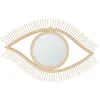Image de Beliani Miroir Mural Déco en Forme d'oeil avec Cadre en Bois de Bambou Clair pour Entrée Salon ou Chambre Boho et Rustique